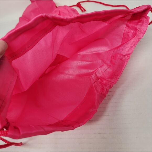 Breast Cancer Awareness Pink Drawstring Bags Set of 6 Girls Party 14 x 11 Inches - Picture 3 of 4